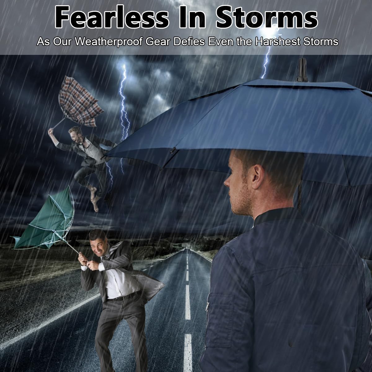 PALAY 52Inch Big Umbrella for Men, Auto Open Large Golf Umbrella Windproof, Oversize Rain Umbrella with Cover for Aldult Men, Windproof Waterproof Umbrella for Commuting, Travel (Blue) PALAY 52Inch Big Umbrella for Men, Auto Open Large Golf Umbrella Windproof, Oversize Rain Umbrella with Cover for Aldult Men, Windproof Waterproof Umbrella for Commuting, Travel (Blue)